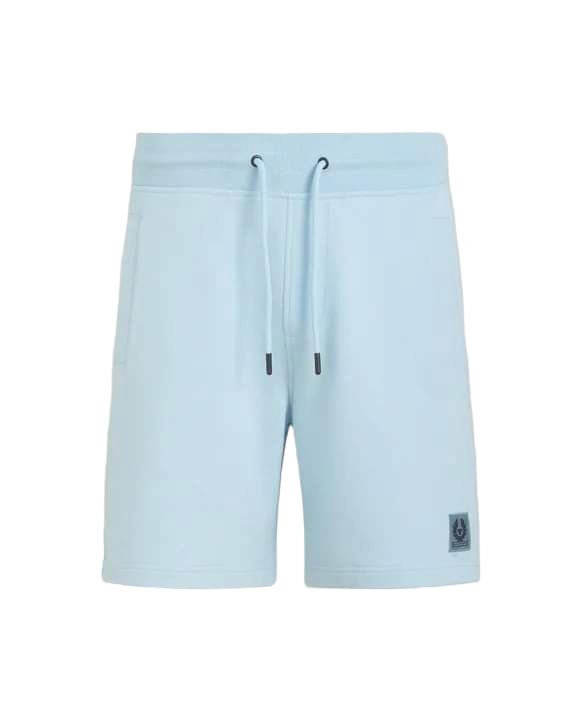 Belstaff Logo Fleece Sky Blue Jersey Shorts
