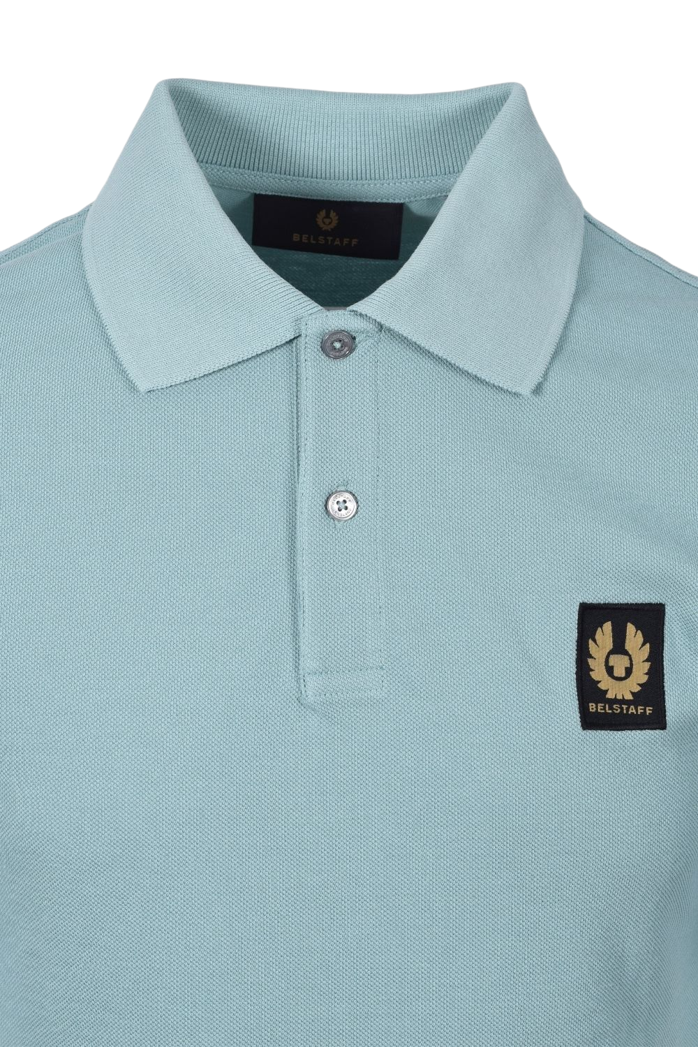 *Belstaff Patch Short Sleeve Polo Oil Blue