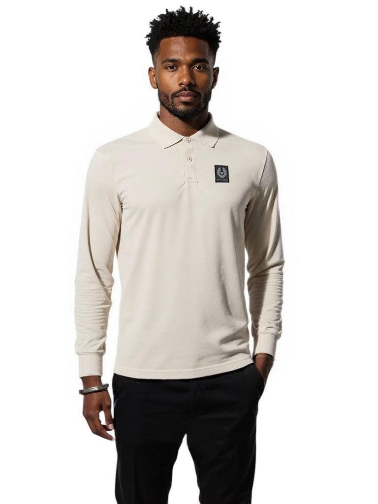 Belstaff Patch Stewarton Long Sleeve Polo Ash