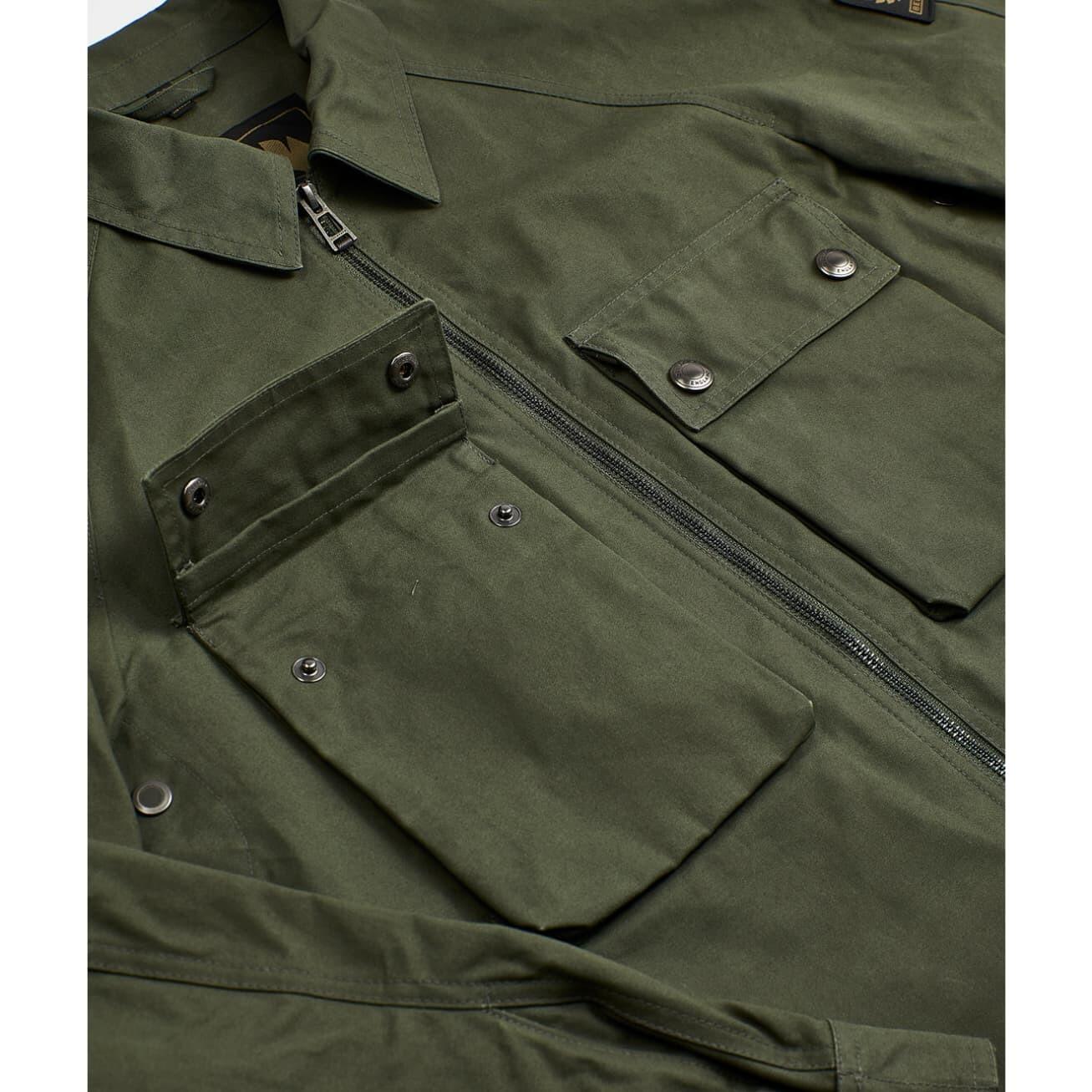 Belstaff Pewter Green Hedger Waxed Cotton Jacket Overshirt