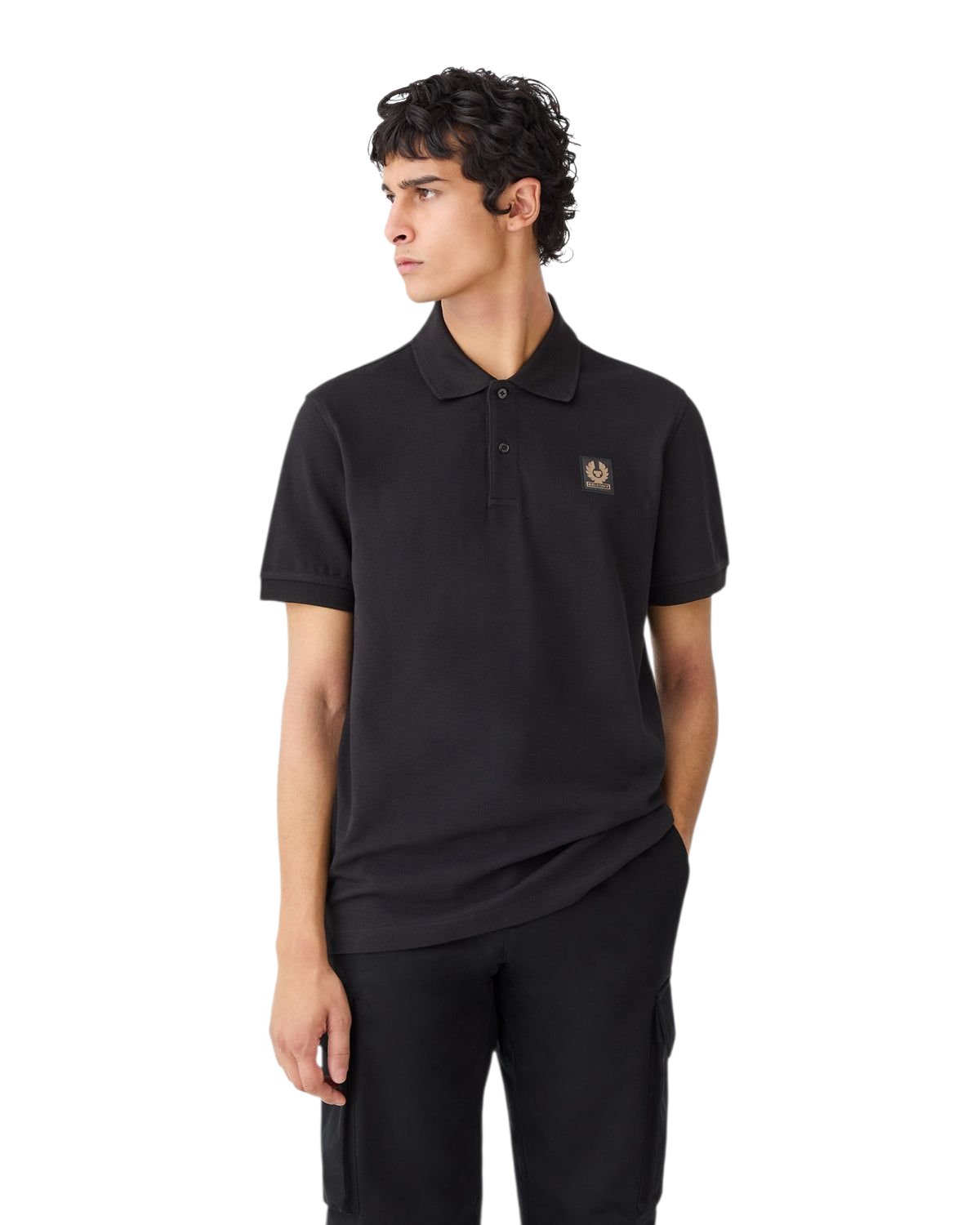 Belstaff Patch Short Sleeve Polo Black