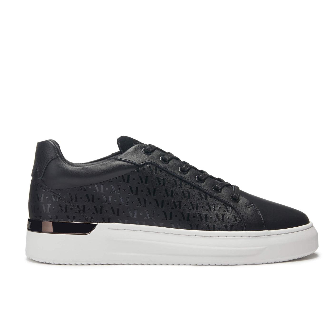 Mallet GRFTR Mono Black Leather Trainers