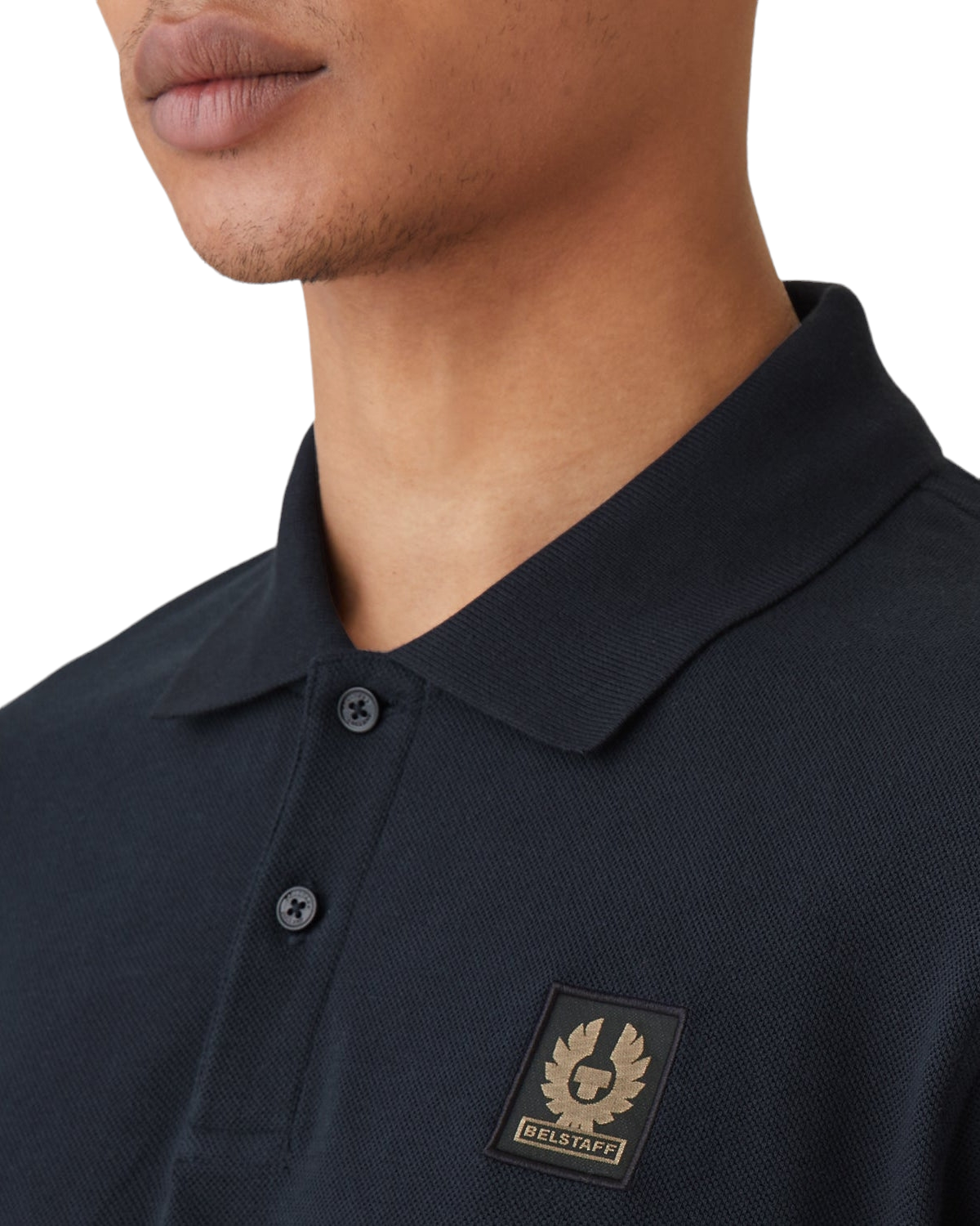 *Belstaff Patch Short Sleeve Polo Dark Ink