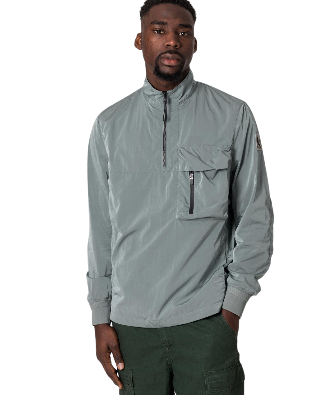 Belstaff Ramp Shimmer Shell Steel Green Jacket