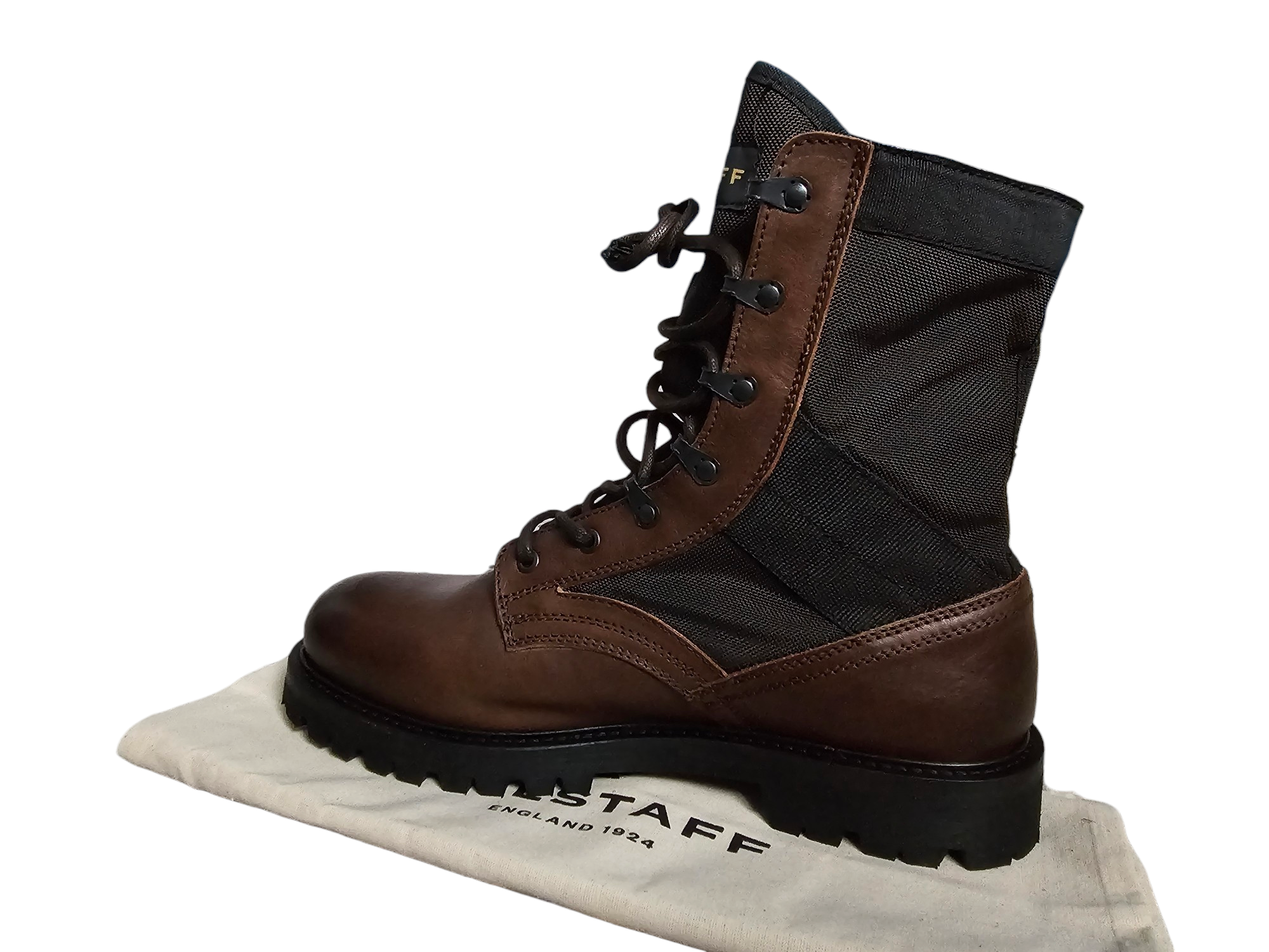 Belstaff Trooper Lace Up Leather/Canvas Boot Man Black Size 10 Belstaff Trooper Boot Charcoal BNWB size 40 | Mercari main image 4