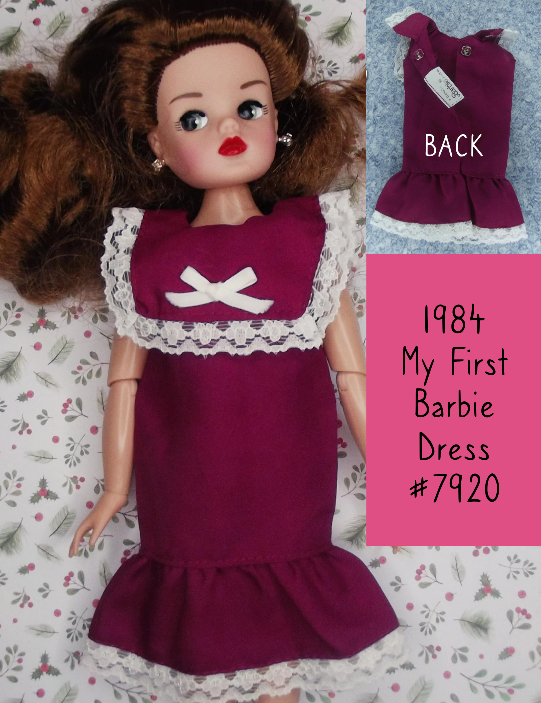 1984 My First Fashion Barbie Dress #7920