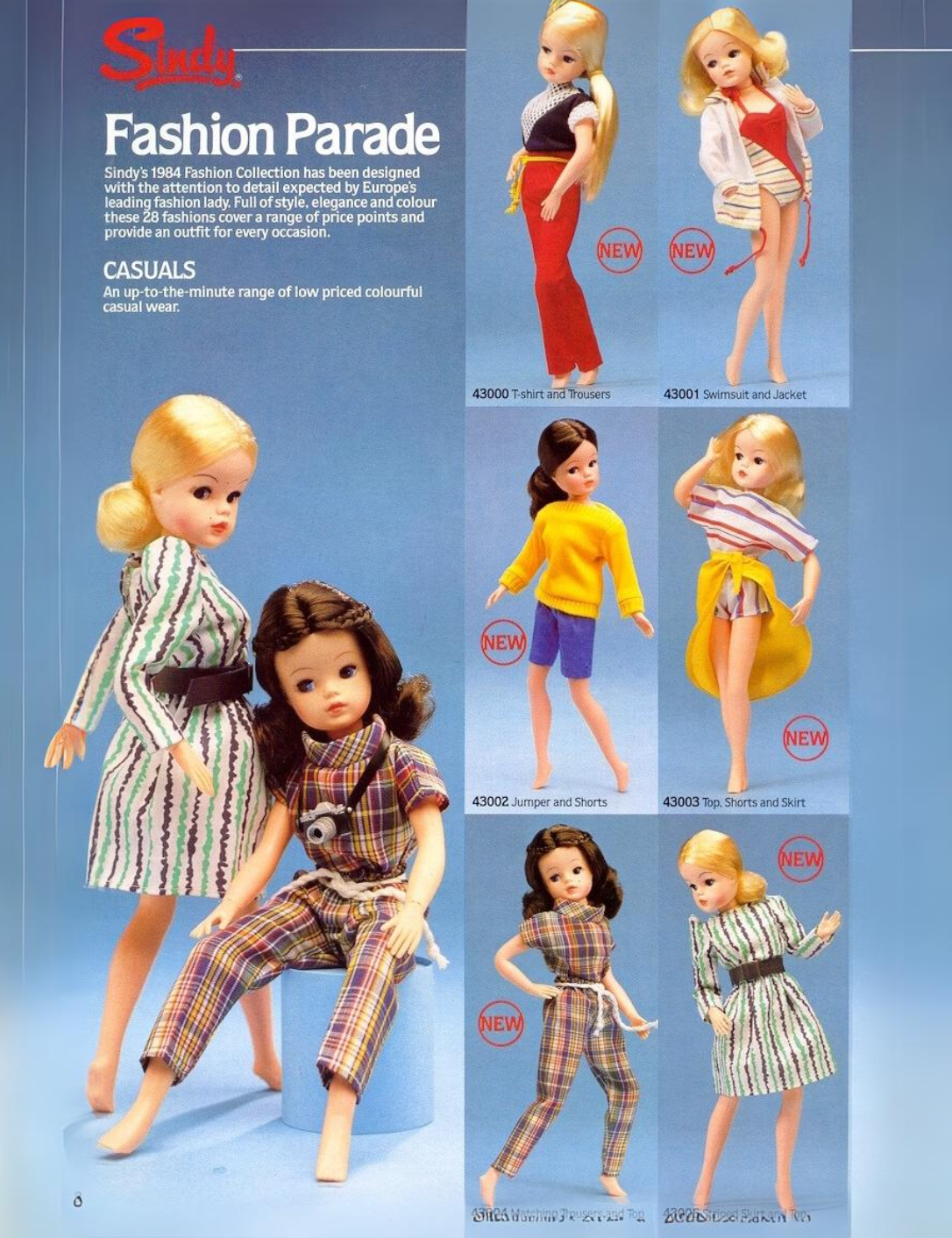 1984 - 1985 Pedigree Sindy Doll Casuals Fashion Range