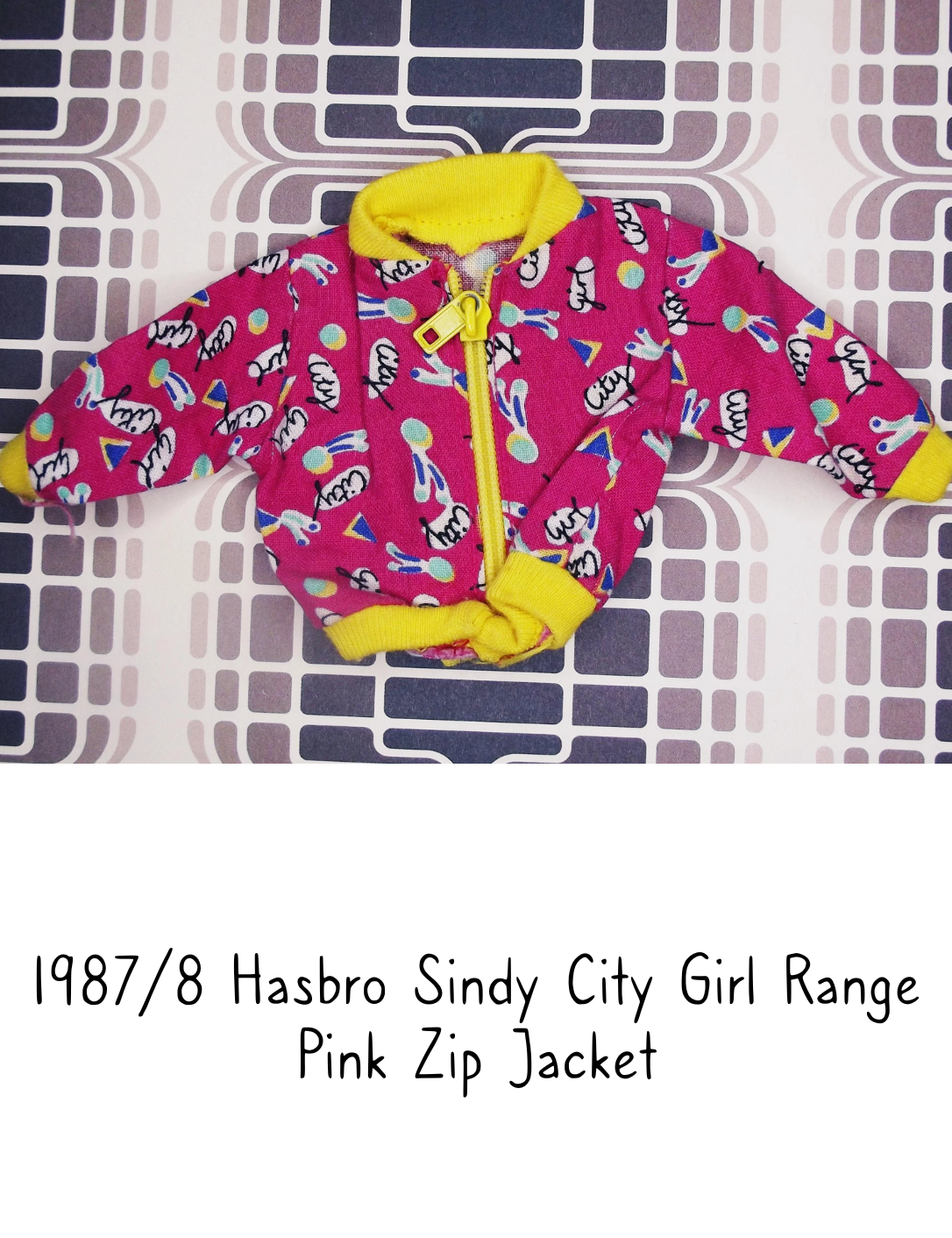 1987 Hasbro Sindy City Girl Pink Zip Jacket
