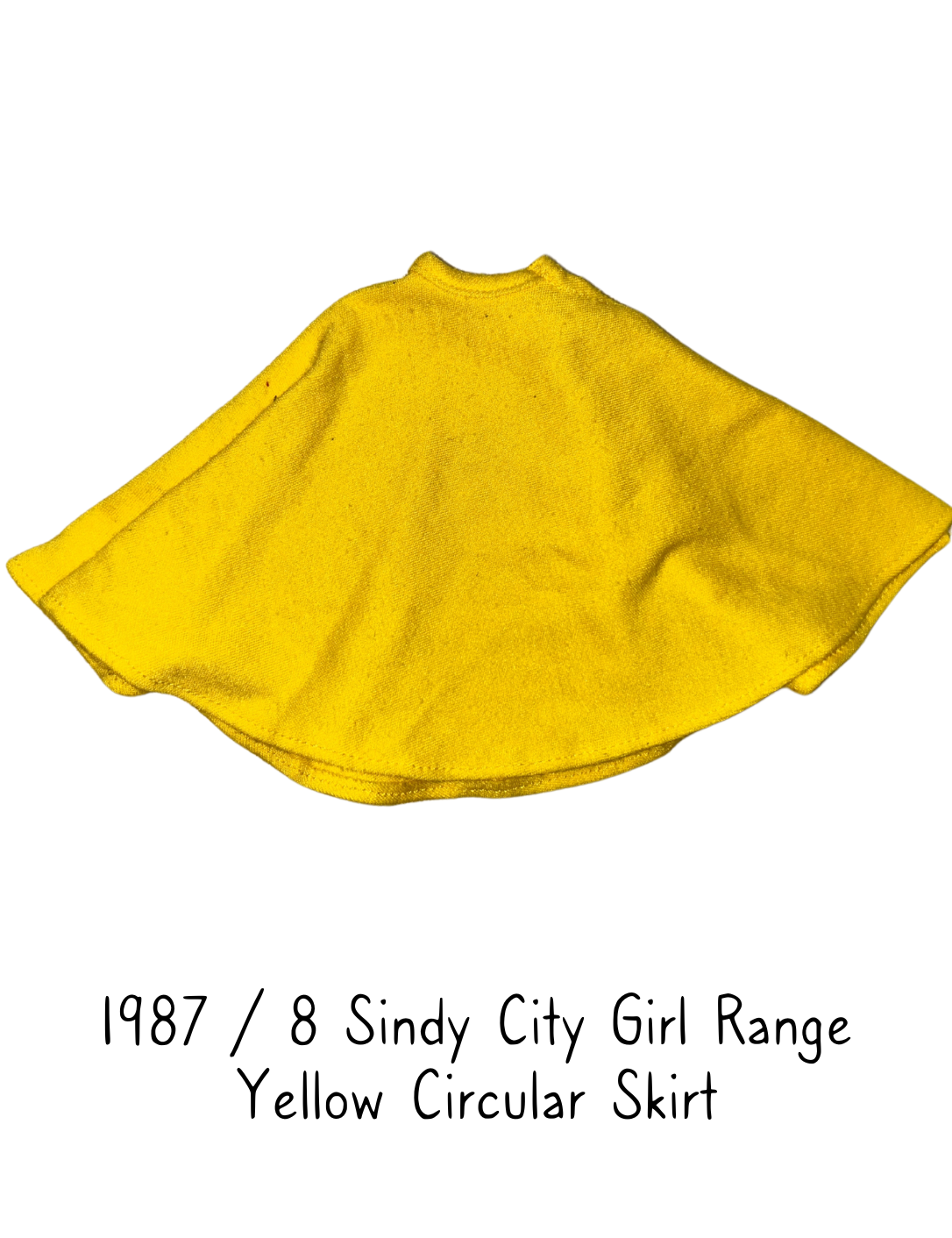 1987 Hasbro Sindy City Girl Yellow Circular Skirt