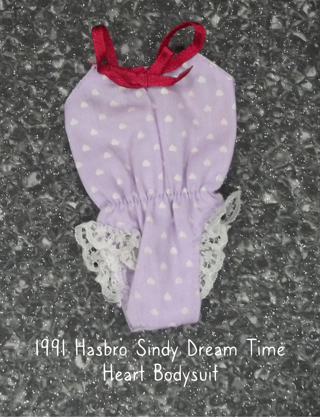1991 Hasbro Sindy Dream Time Lingerie Collection Purple Heart Bodysuit