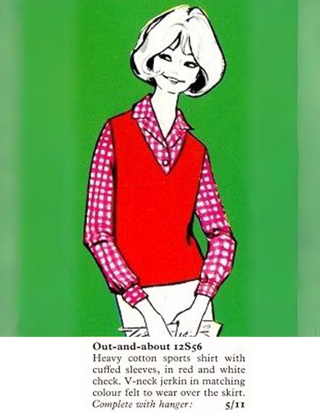 1960 Pedigree Sindy Fashion Doll Out and About Catalogue Illustration
