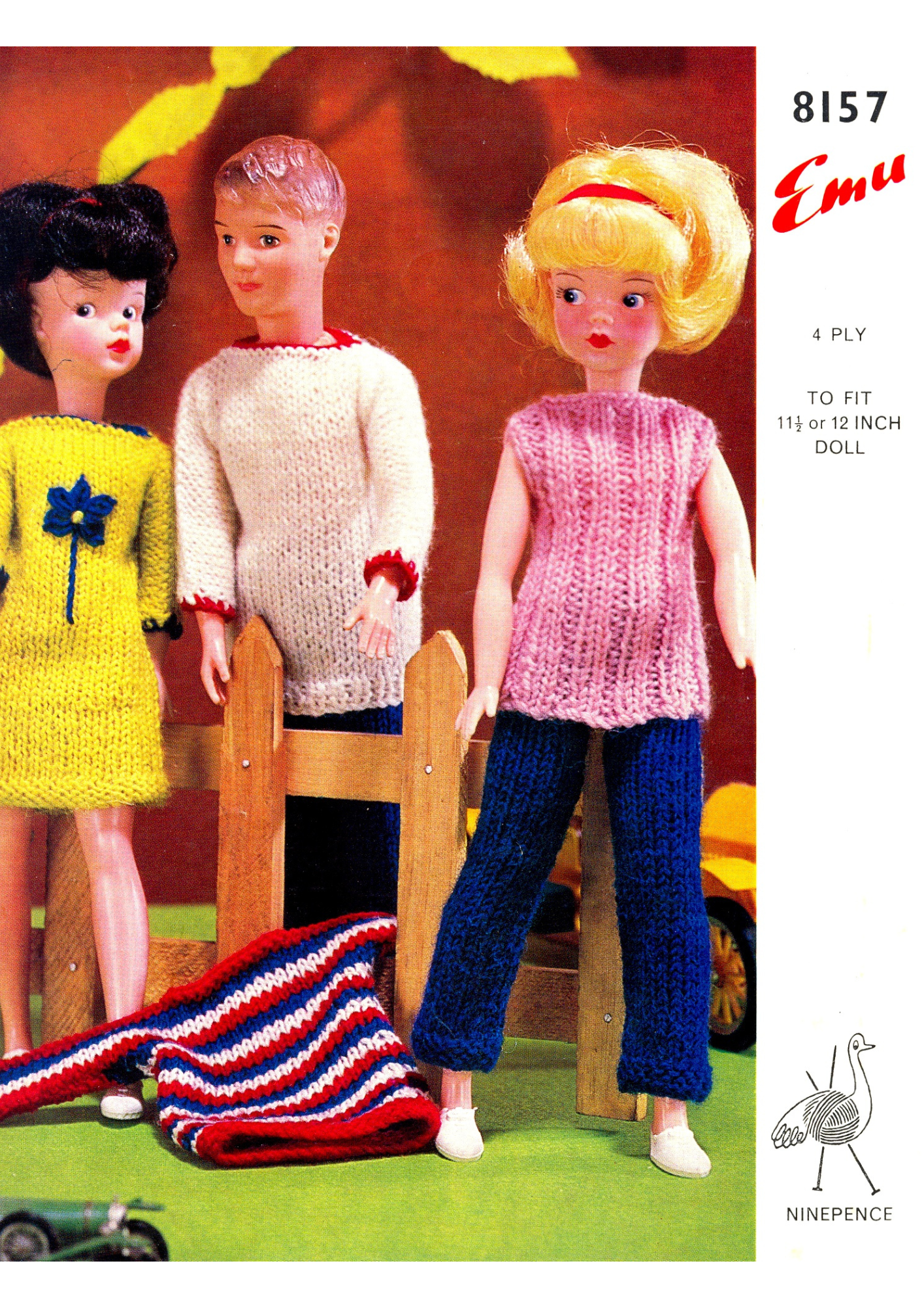 Emu 8157 Sindy Doll Knitting Pattern
