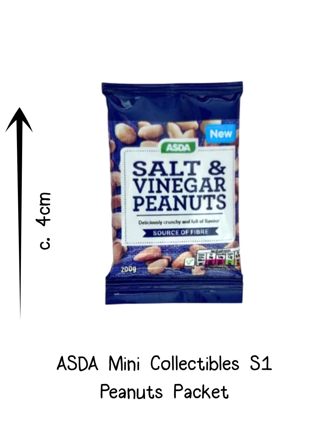 Asda Mini Collectibles Salt and Vinegar Peanuts Packet
