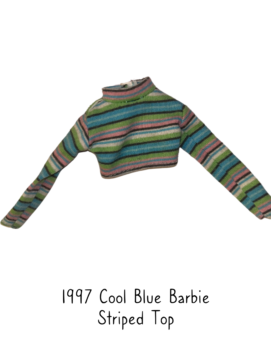 1998 Cool Blue Barbie Striped Top