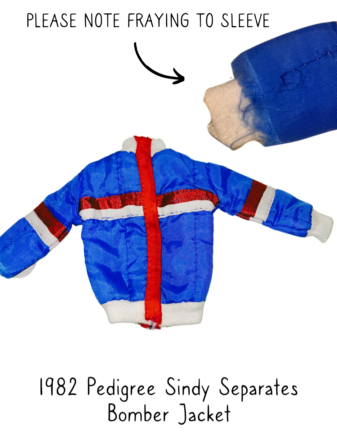 1982 Pedigree Sindy Doll Separates Bomber Jacket