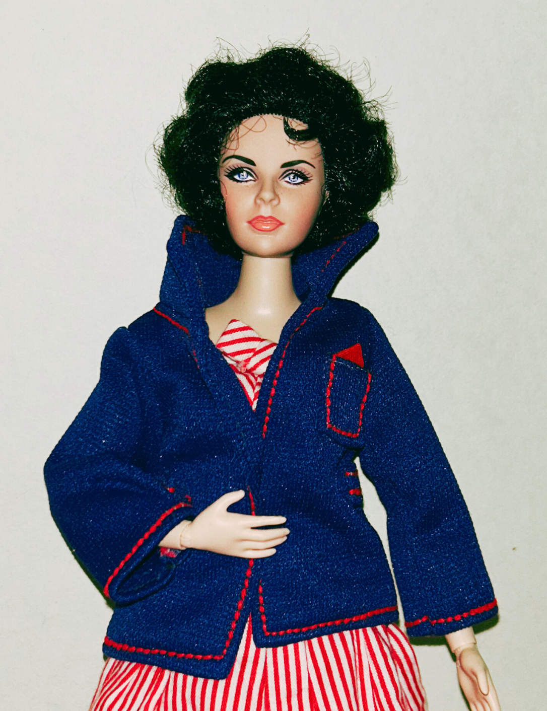 1978 Pedigree Sindy Fashion Doll Jet Setter Jacket on Barbie Curve Doll