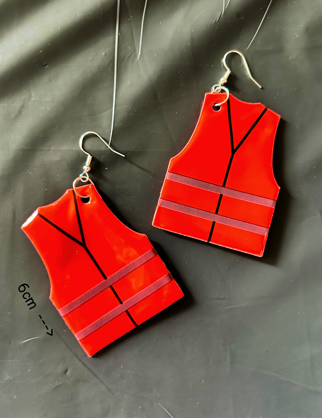 Orange Hi-Vis Vests Earrings
