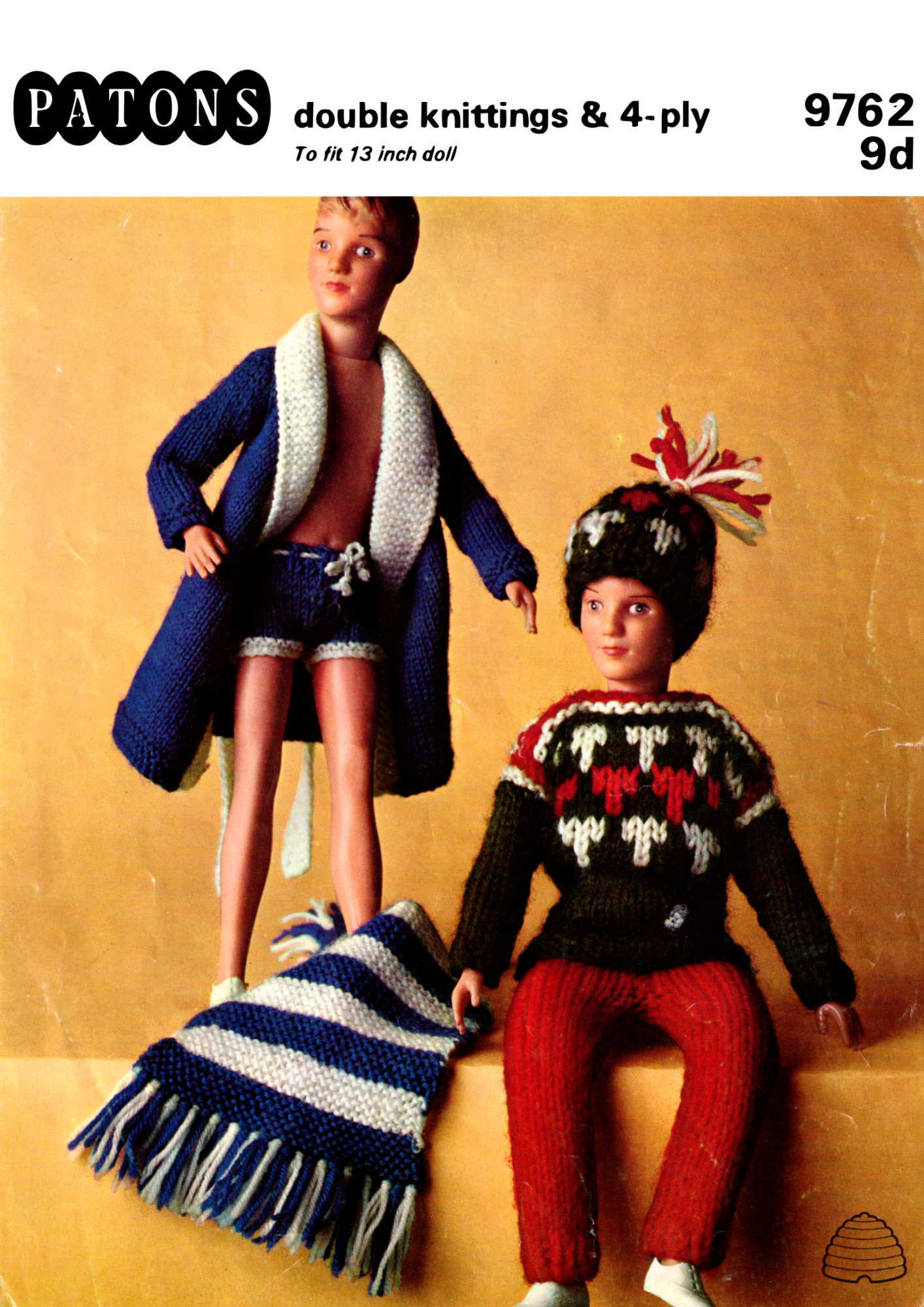 Patons 9762 Paul Doll Knitting Pattern