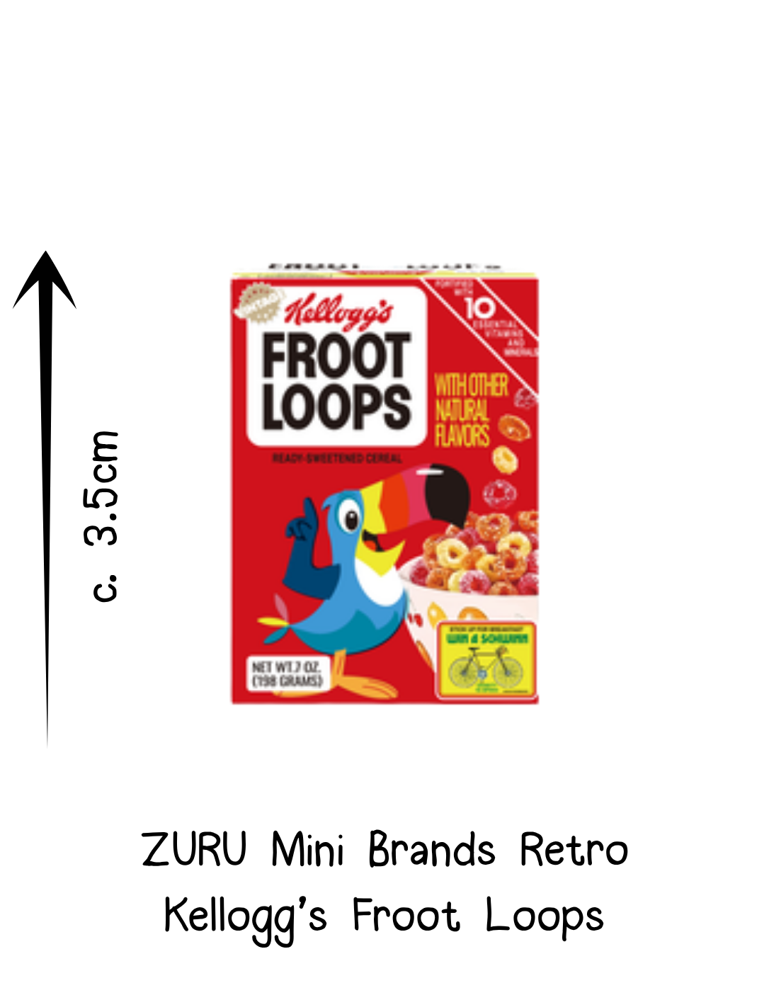 Zuru Retro Mini Brands Kellogg's Froot Loops Cereal Box