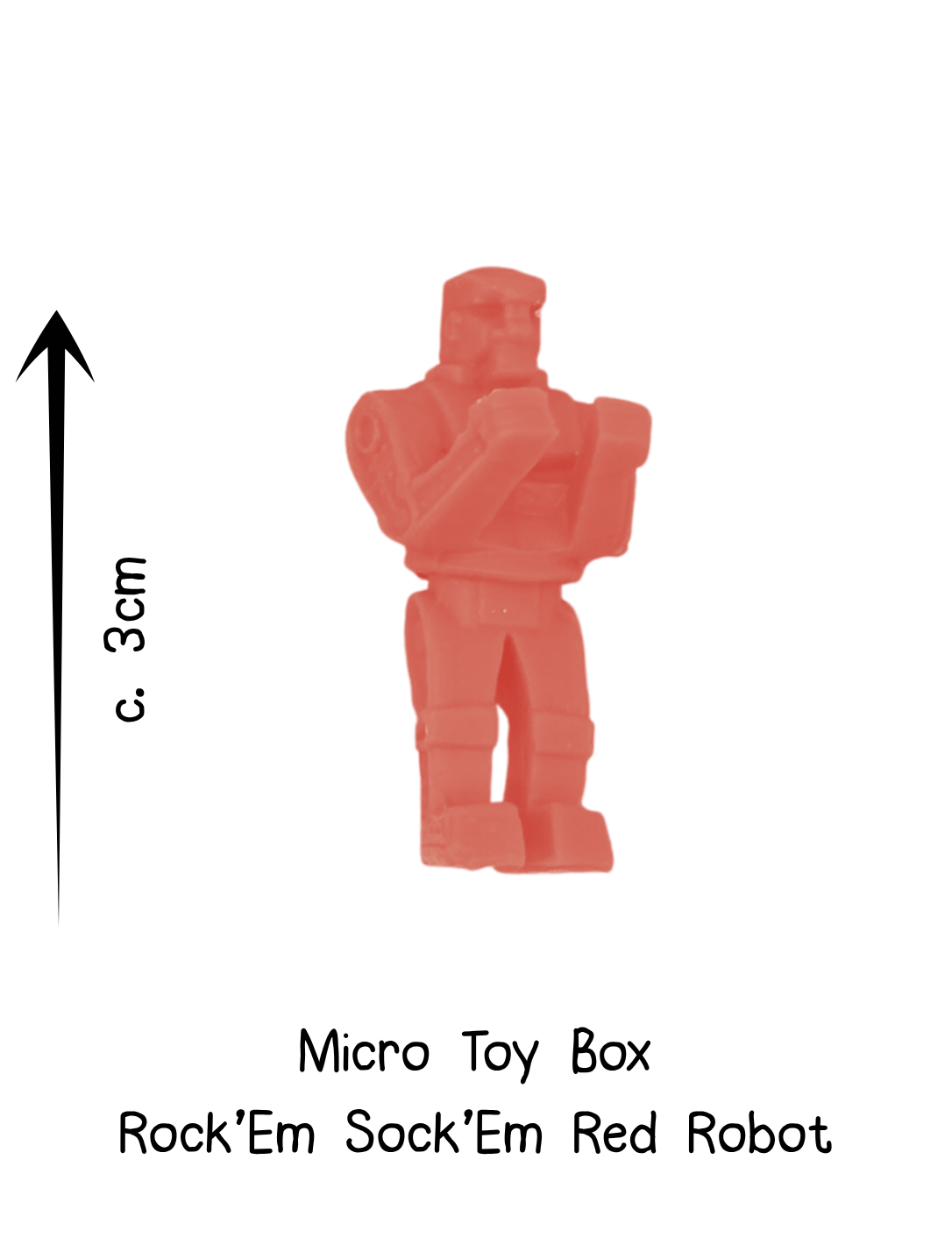 Micro Toy Box Rock Em Sock Em Red Robot