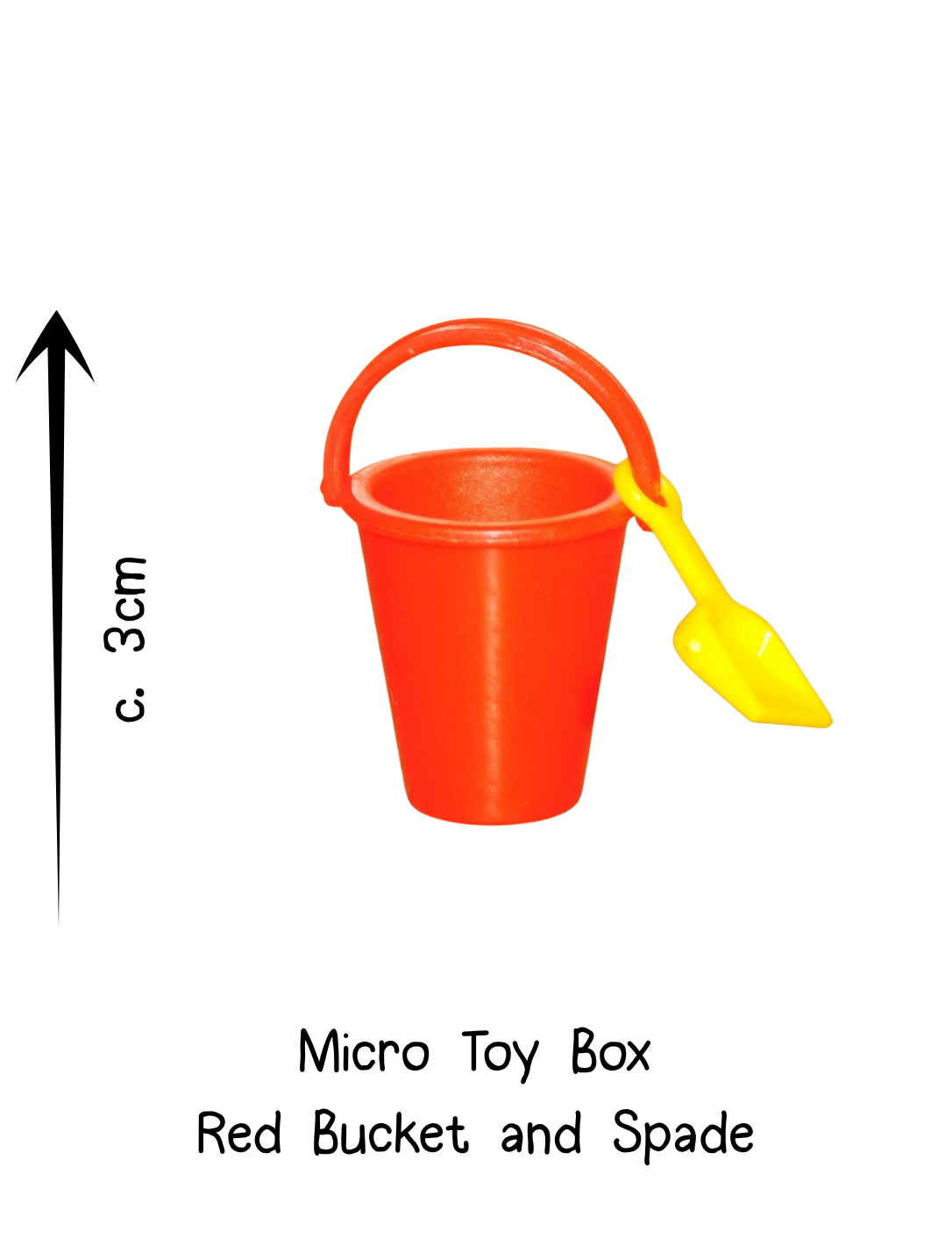 Micro Toy Box Red Bucket and Spade