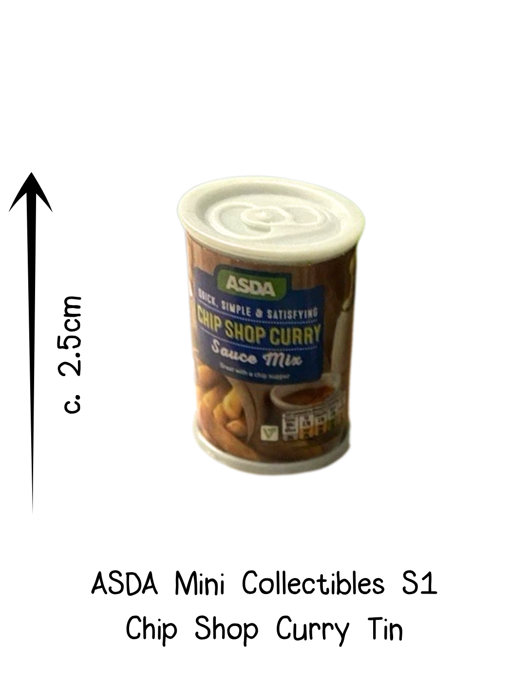 Asda Mini Collectibles Chip Shop Curry Tin