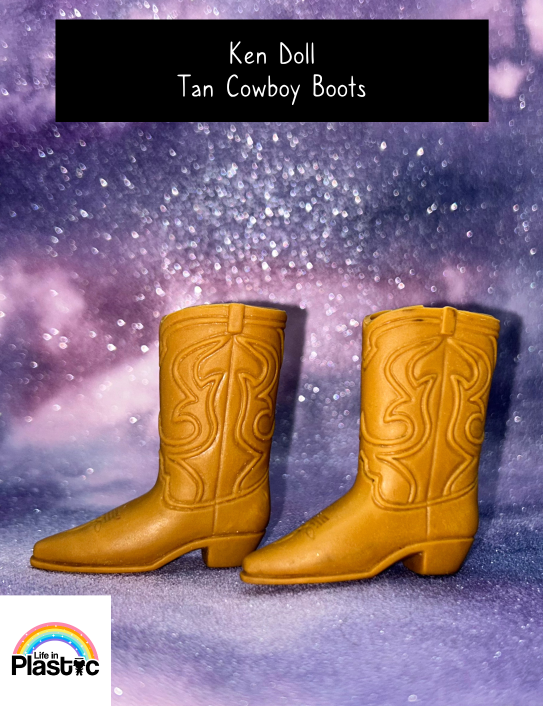 Superstar Ken Doll Tan Cowboy Boots