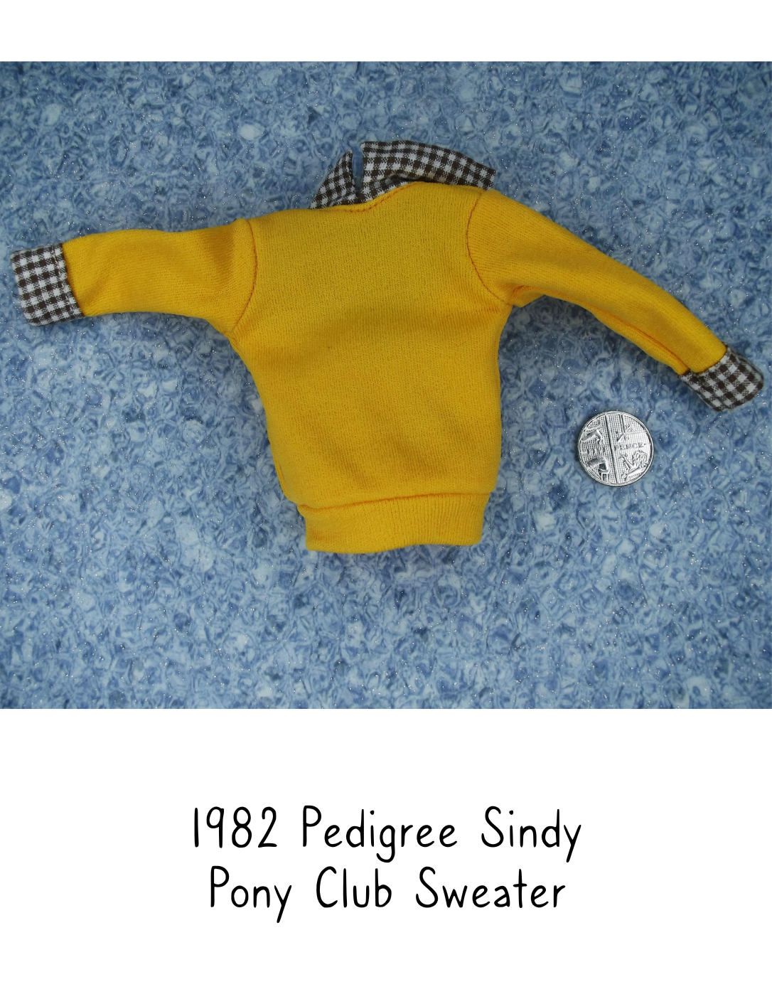 1982 Pedigree Sindy Pony Club Fashion Doll Yellow Sweater