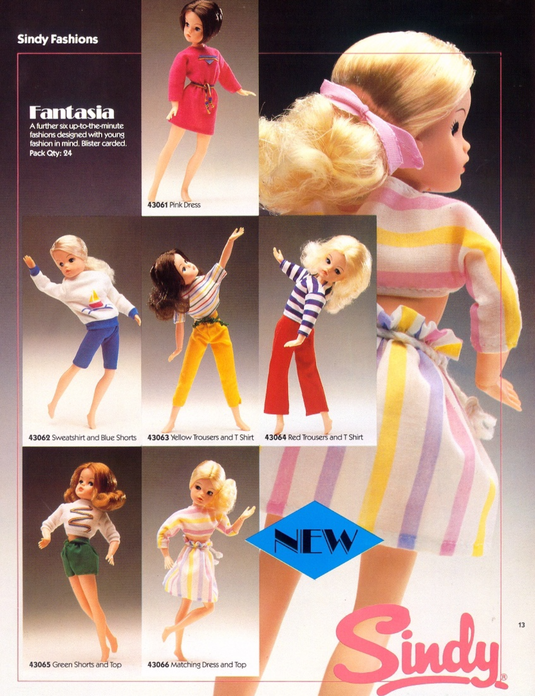 1985 Pedigree Sindy Fashion Doll Fantasia Range