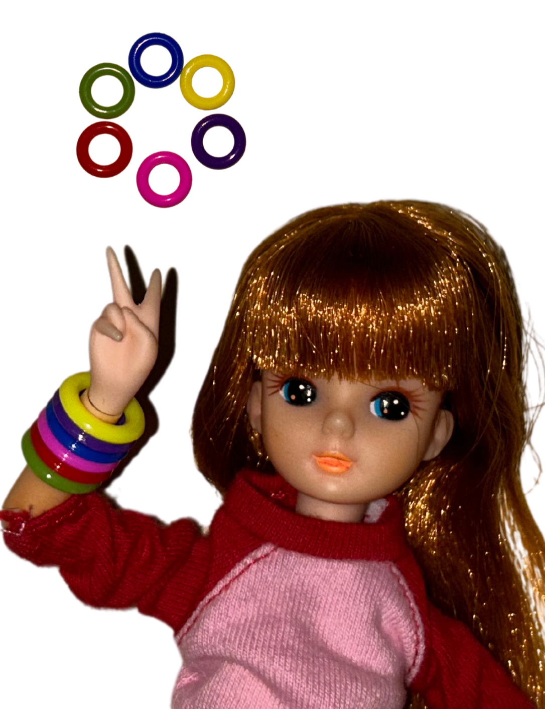 Colourful Plastic Bangles for Licca Doll