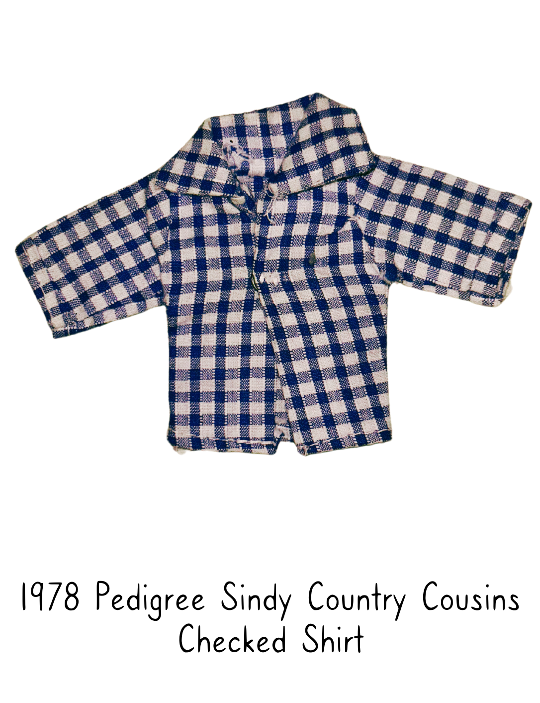 1978 Pedigree Sindy Fashion Doll Country Cousins Checked Shirt