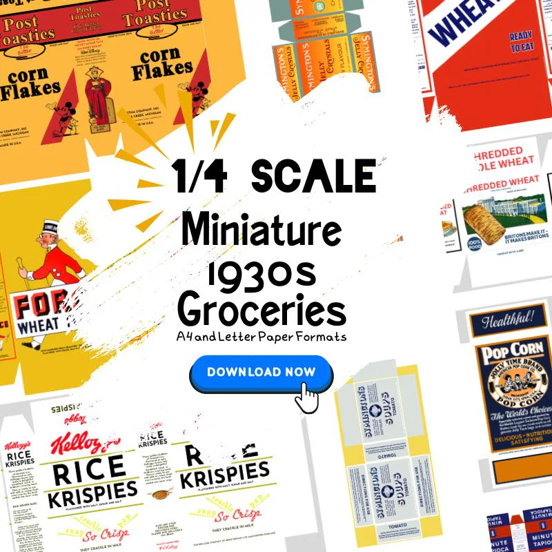 1/4 Scale 1930s Groceries