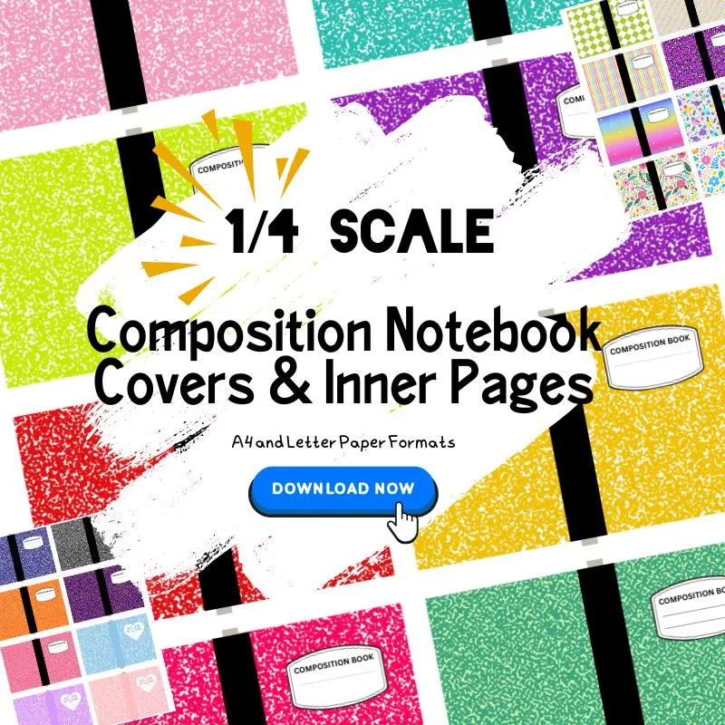1/4 Scale Composition Notebooks