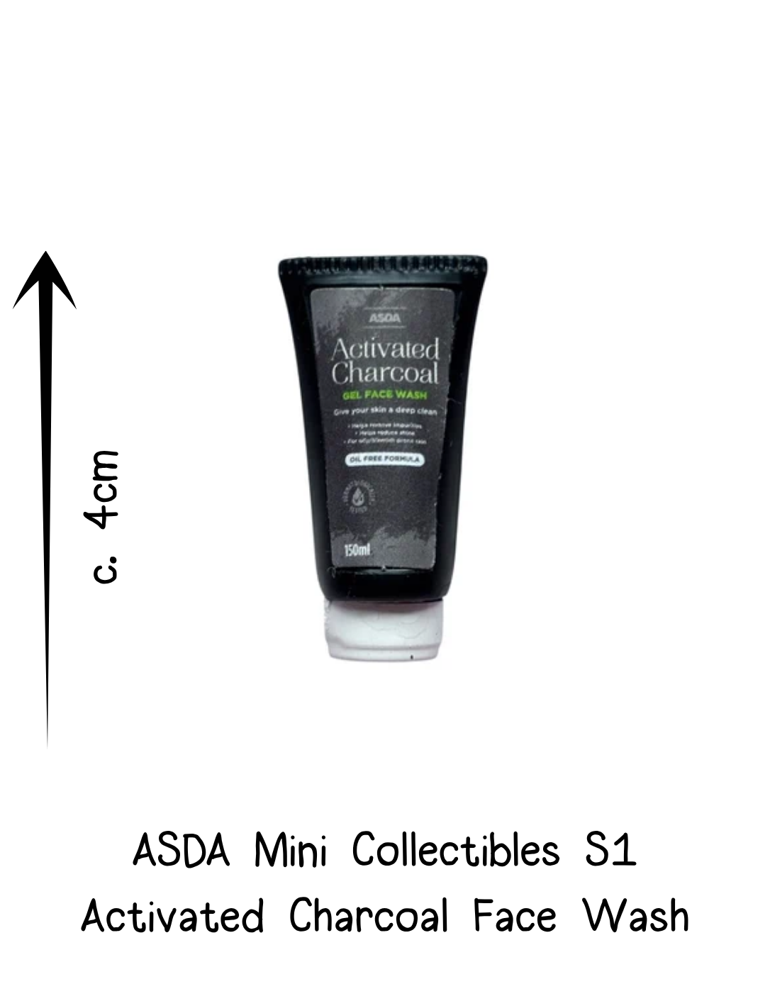 Asda Mini Collectibles Activated Charcoal Face Wash Tube