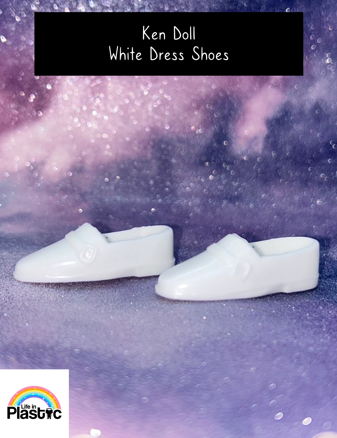 Ken Doll White Dress Shoes