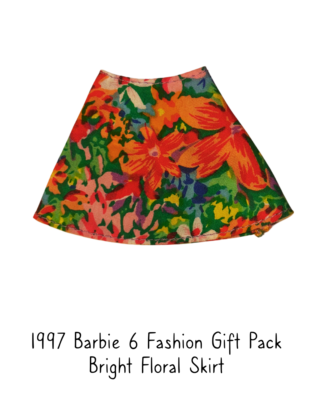 1997 Barbie 6 Complete Fashion Gift Pack Bright Floral Skirt
