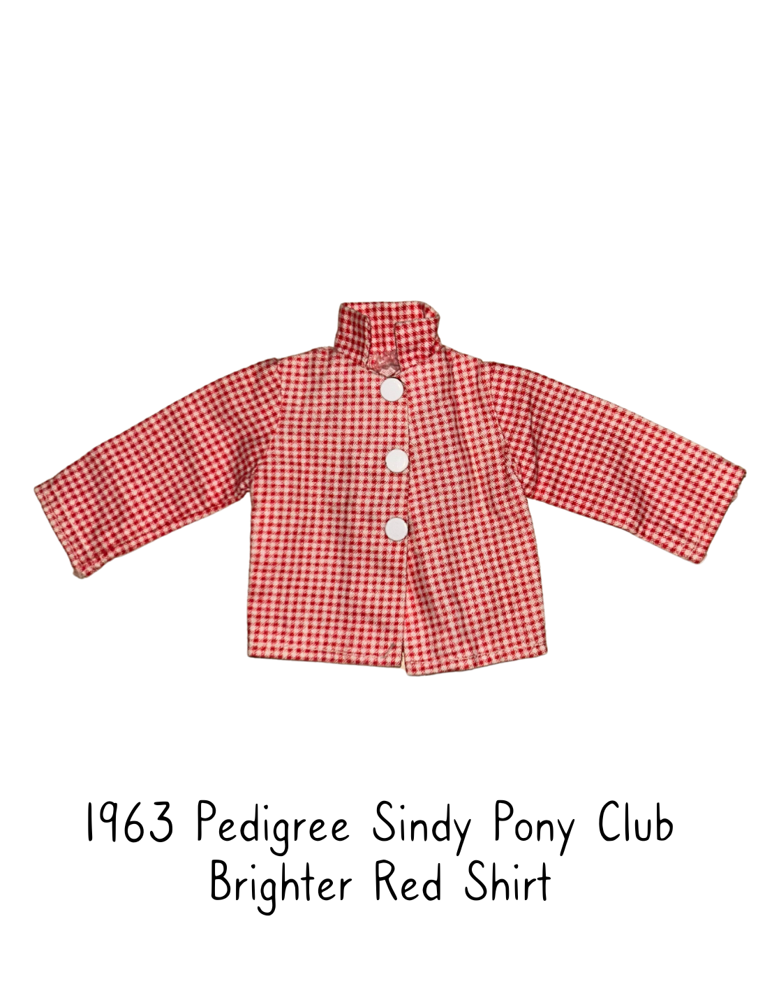 1963 Pedigree Sindy Fashion Doll Pony Club Brighter Red Shirt