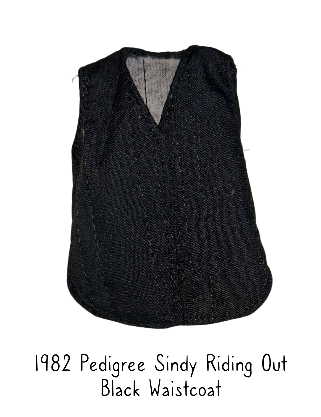 1982 Pedigree Sindy Fashion Doll Riding Out Black Waistcoat