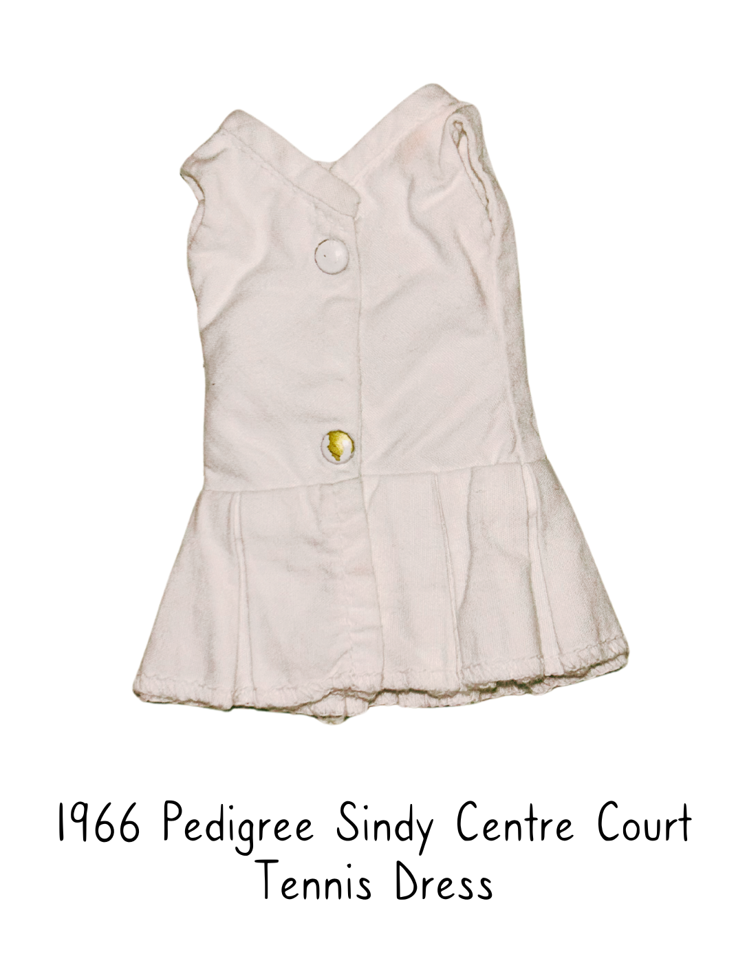 1966 Pedigree Sindy Centre Court Tennis Dress