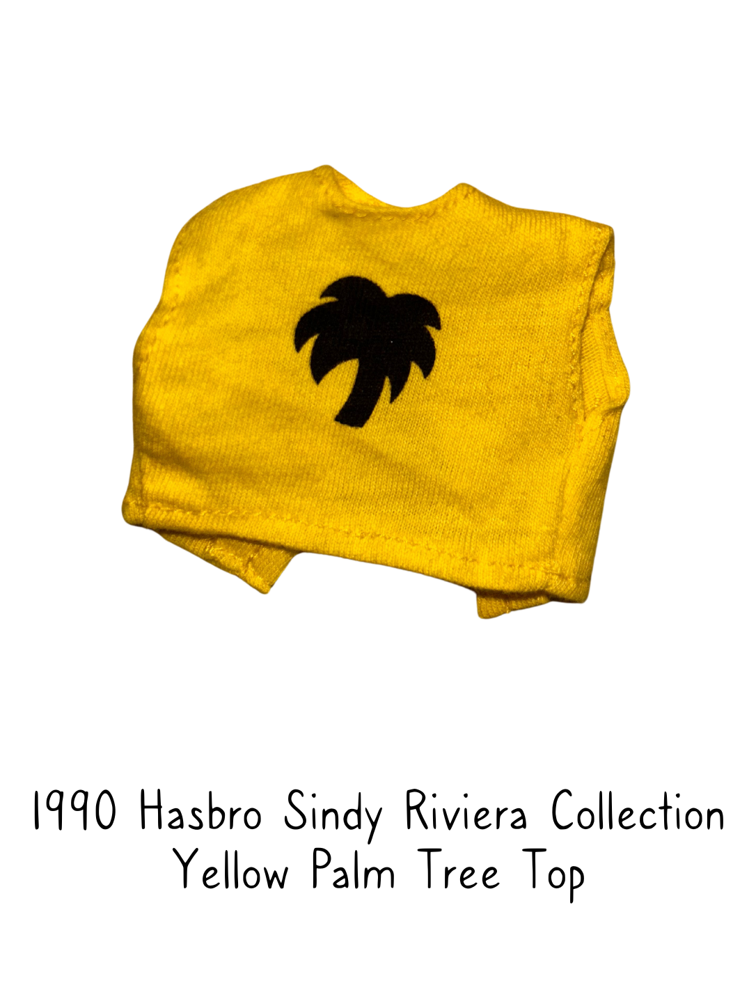 1990 Hasbro Sindy Fashion Doll Riviera Collection Yellow Palm Tree Top