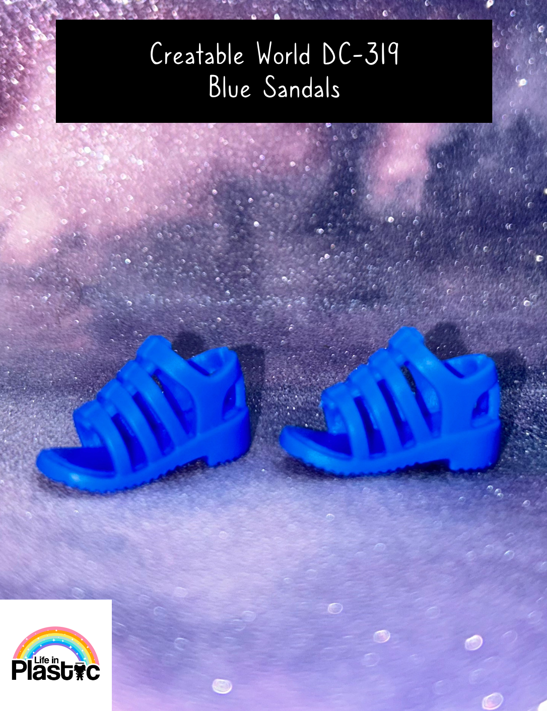 Creatable World DC-319 Fashion Doll Blue Sandals