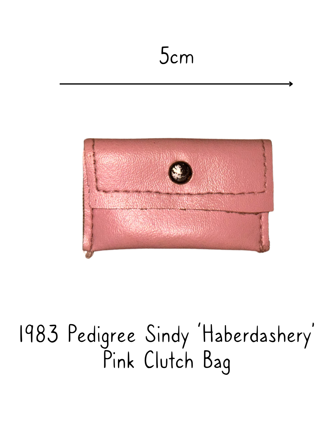 1983 Pedigree Sindy Fashion Doll Haberdashery Pink Bag
