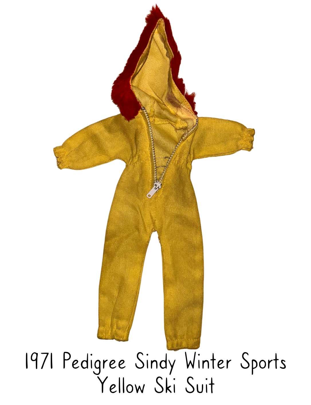 1971 Pedigree Sindy Fashion Doll Winter Sports Yellow Ski Suit