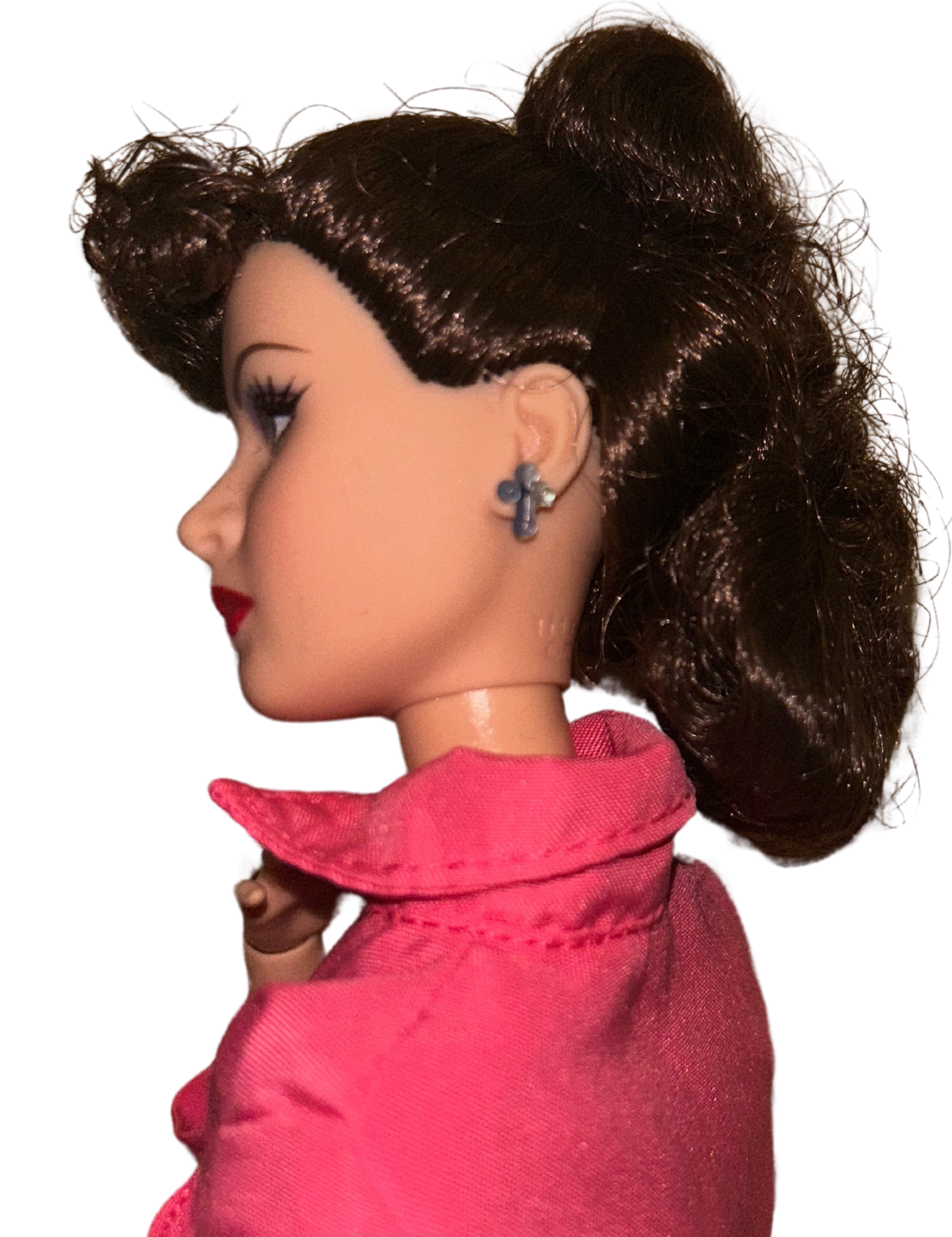 Tiny Blue Cross Fashion Doll Earrings