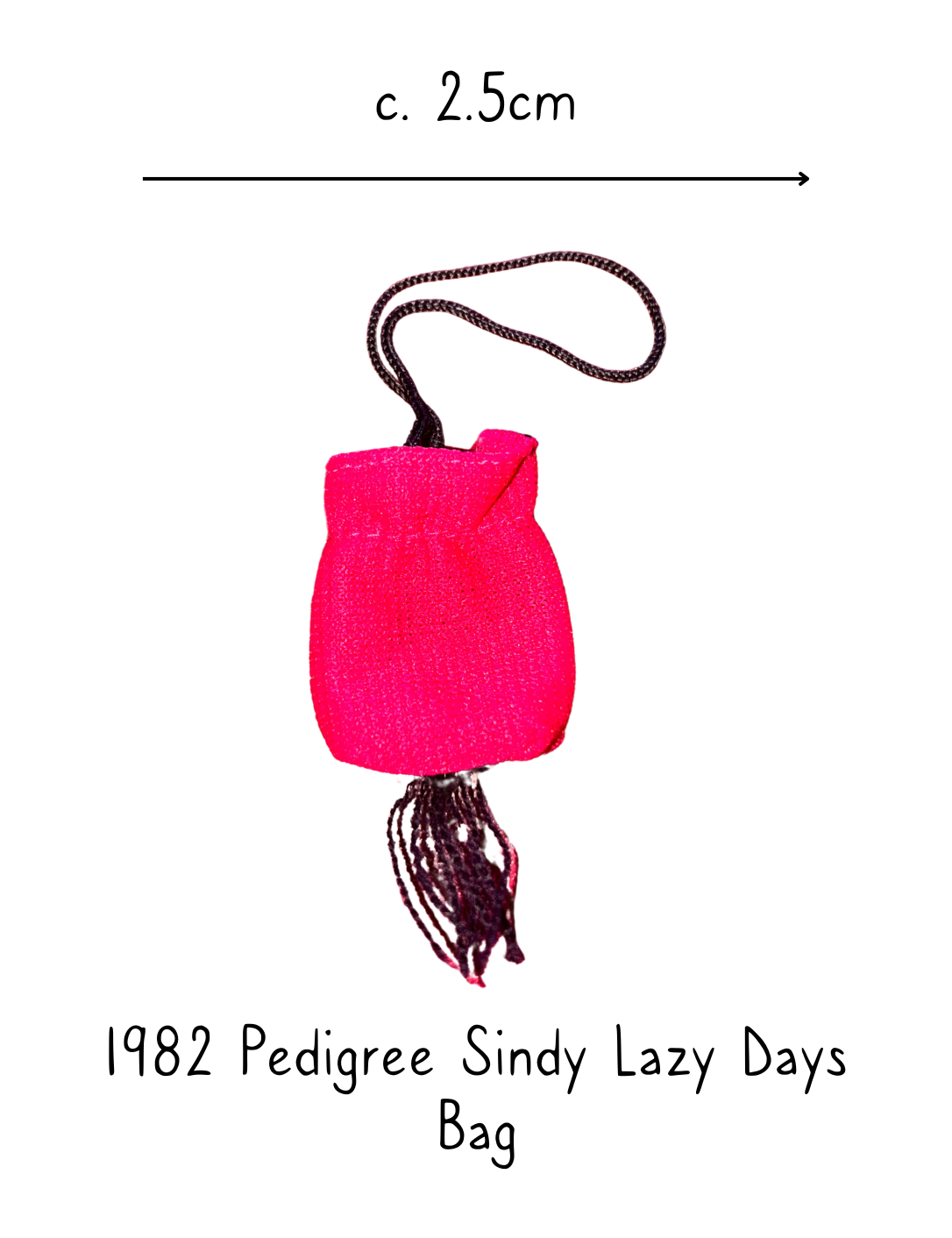 1982 Pedigree Sindy Fashion Doll Lazy Days Tassel Bag