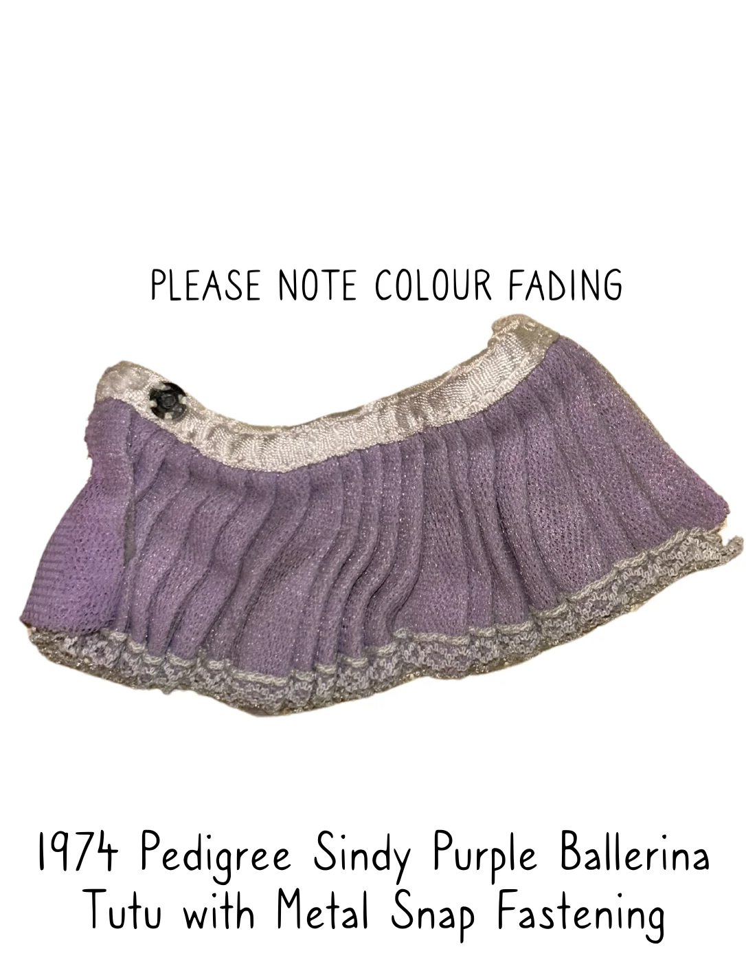 1974 Pedigree Sindy Fashion Doll Faded Purple Ballerina Tutu