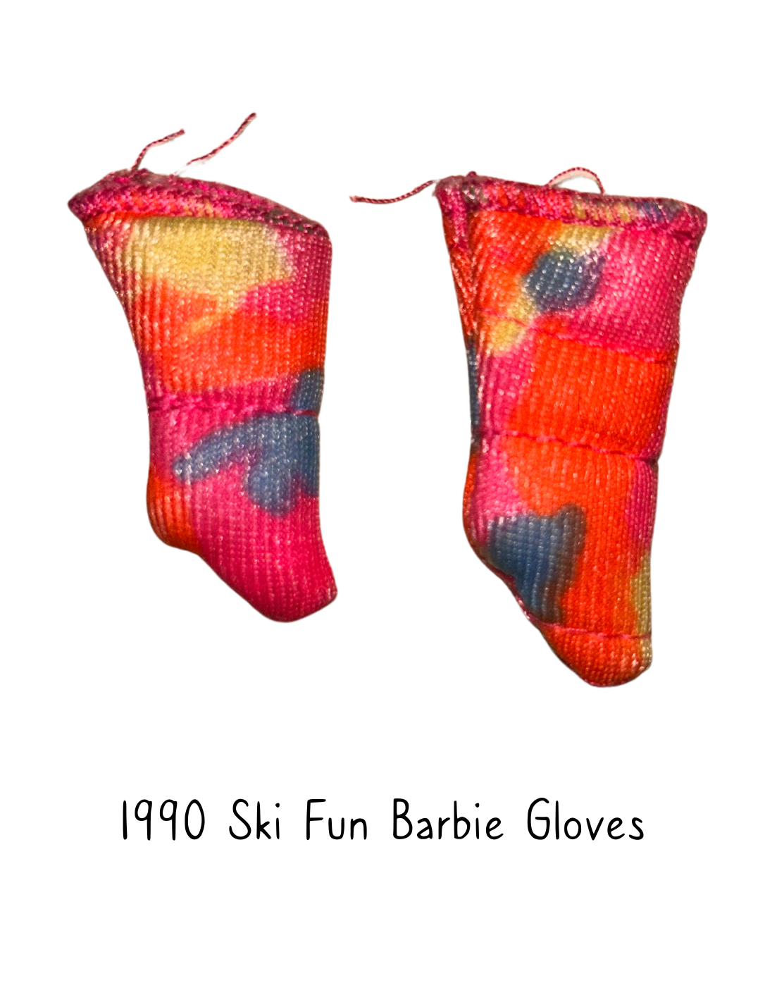 1990 Ski Fun Barbie Fashion Doll Gloves