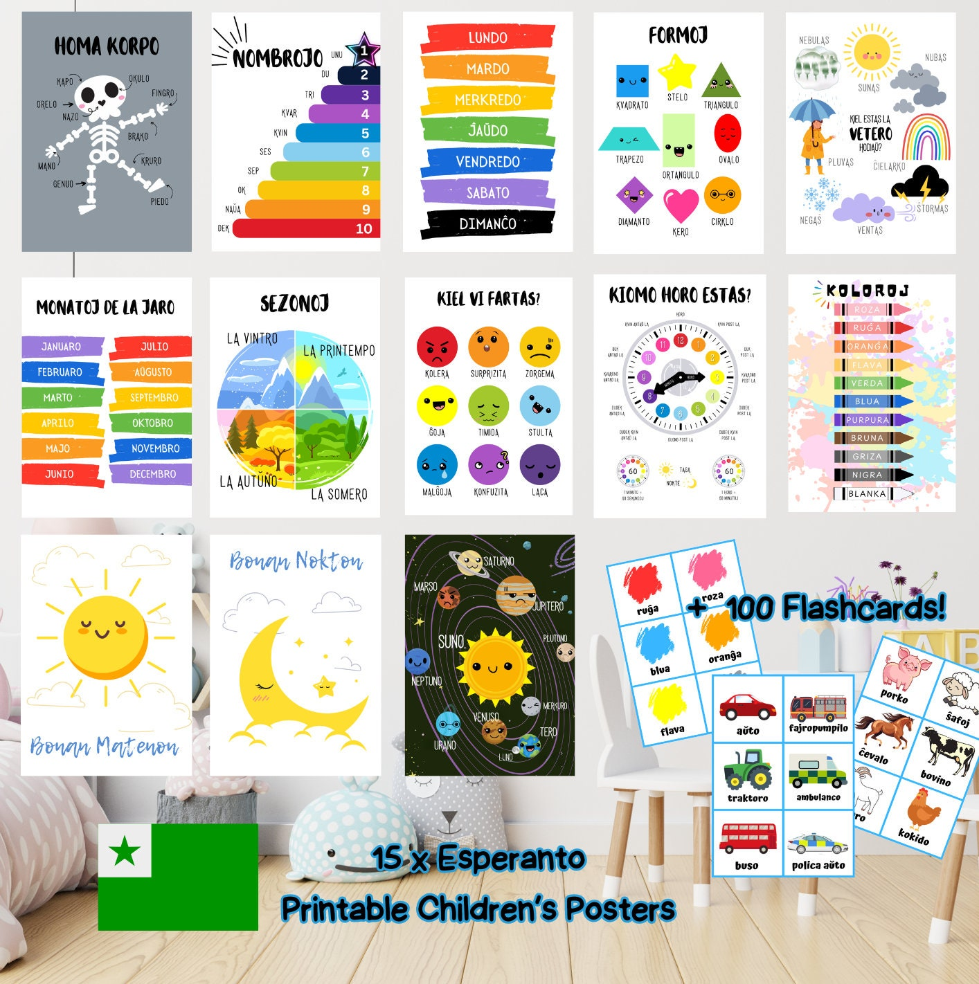 Esperanto Language Classroom Posters