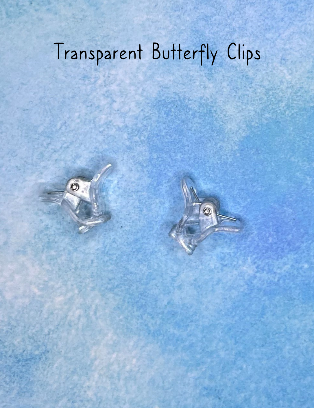 Miniature Transparent Butterfly Clips for Dolls