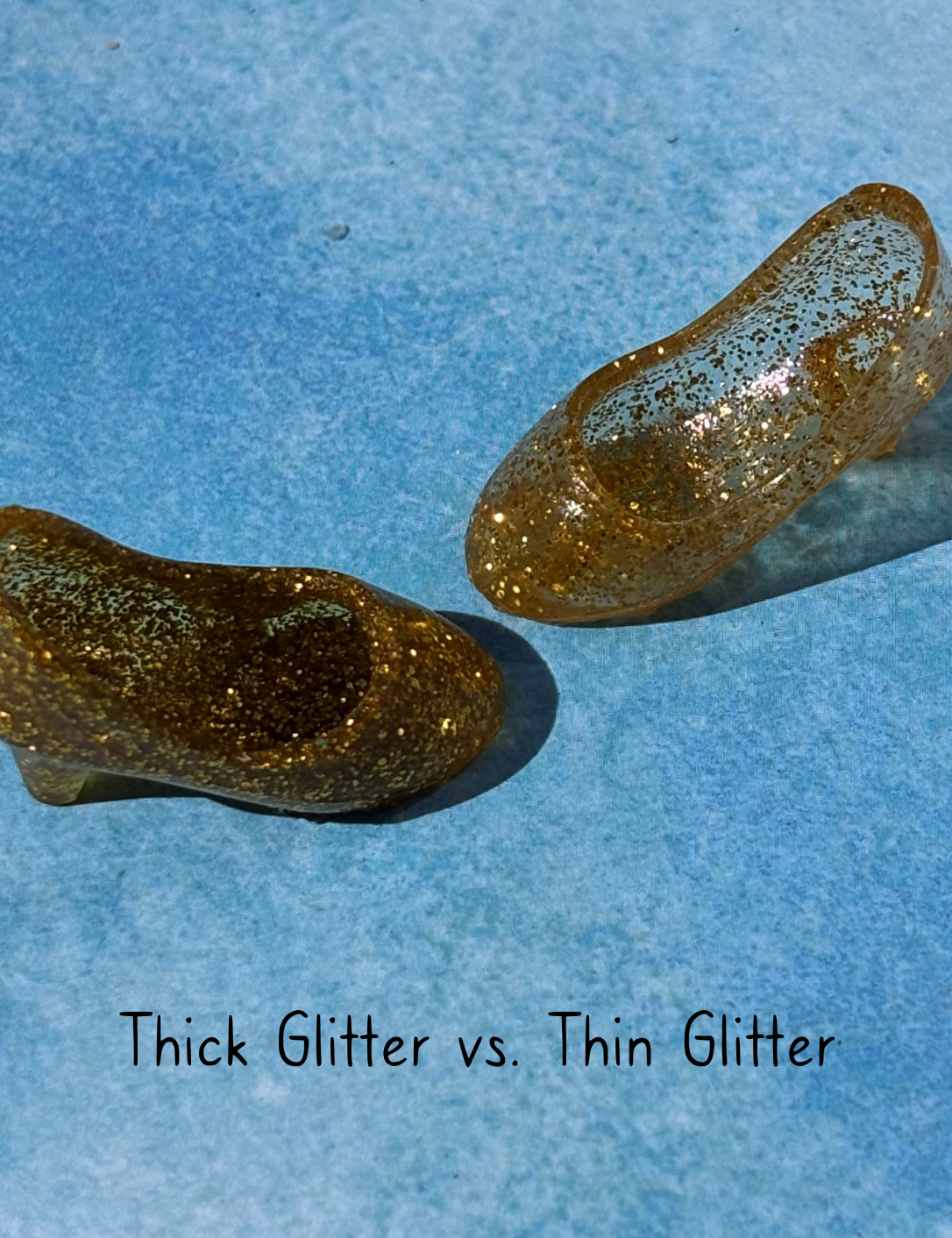 Thick Glitter Mix versus Thin Glitter Mix